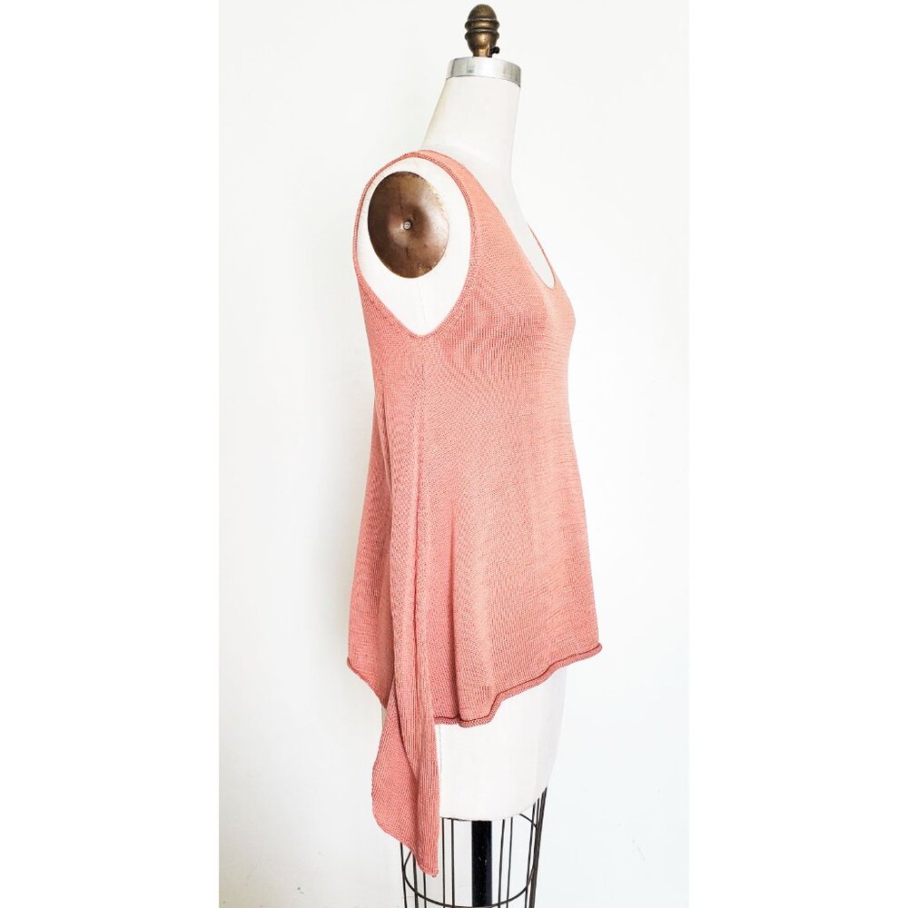 Peruvian Connection Womens Knit Tank Top Ballet Layton Tank Handkerchief Hem NWT - Picture 2 of 12